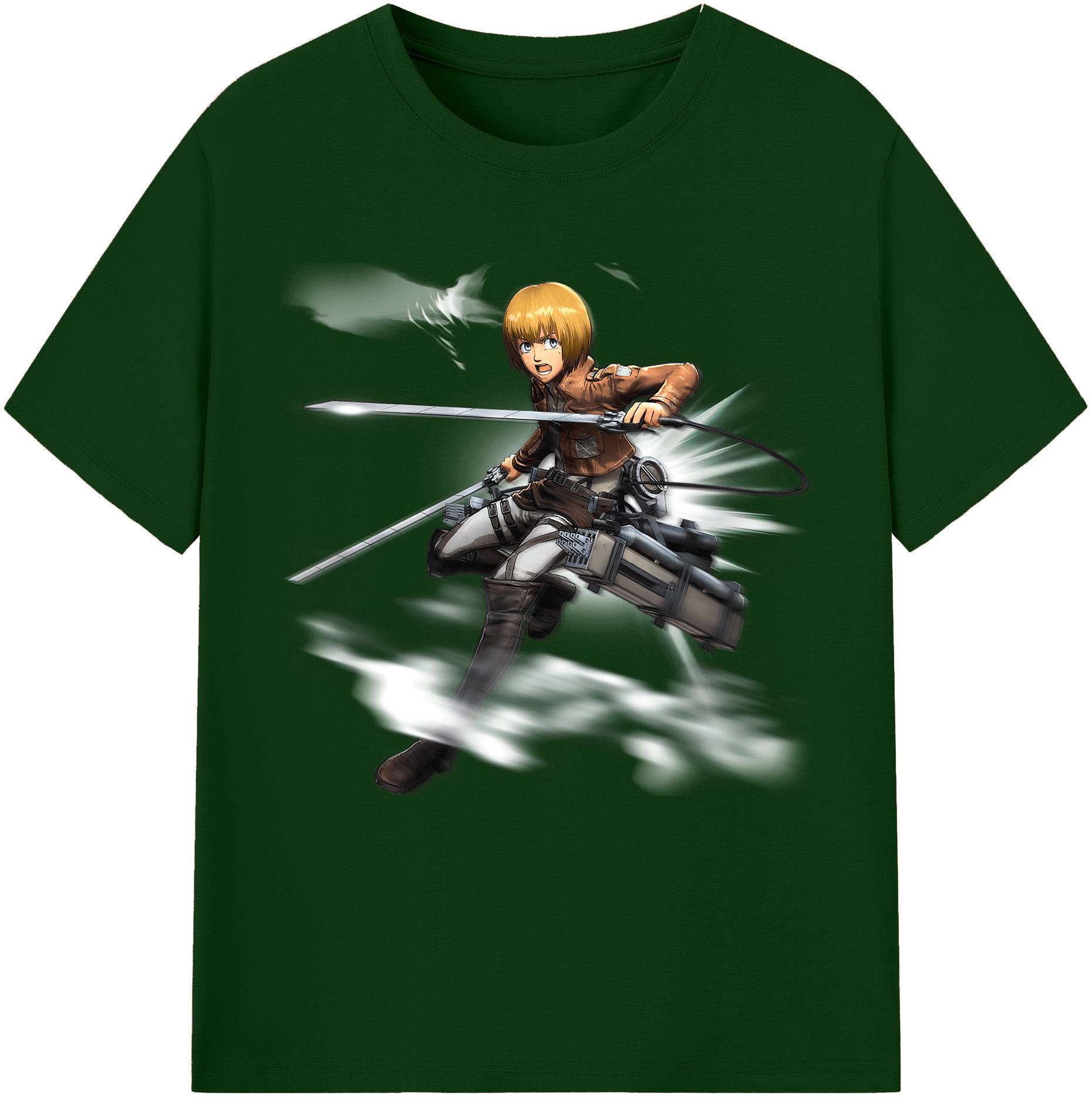 （画像用） 進撃の巨人 アルミン·アルレルト Attack on Titan Armin Arlert 綿100％半袖Tシャツ（フロントプリント）